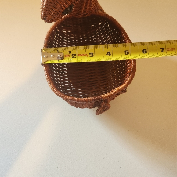 Vintage Rattan Wicker Reindeer Shape Deer Christmas Trinket Basket 90s 1990s - Picture 10 of 10